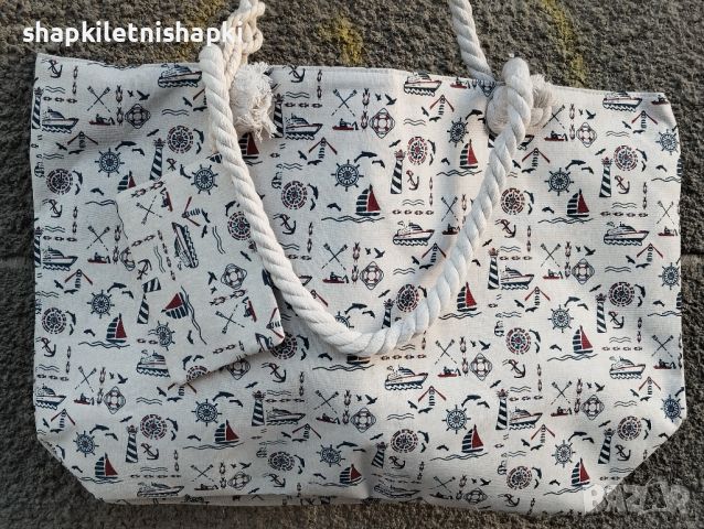 Дамска плажна чанта, голяма - лукс 1, снимка 1 - Чанти - 46352857