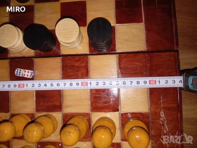 Голям Дървен шах 44 х 44 см. и табла, снимка 6 - Други спортове - 50580622