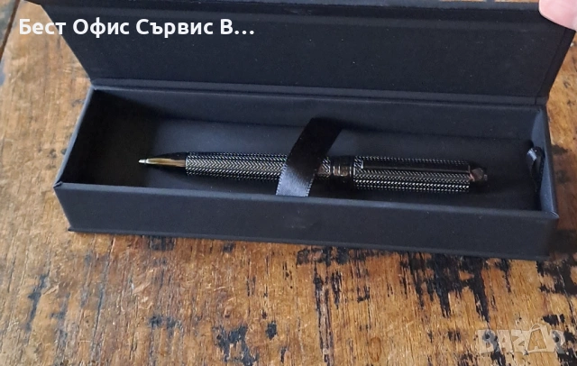 химикалка HUGO BOSS Gun метал с шарки тип рибена кост, снимка 3 - Ученически пособия, канцеларски материали - 53382601