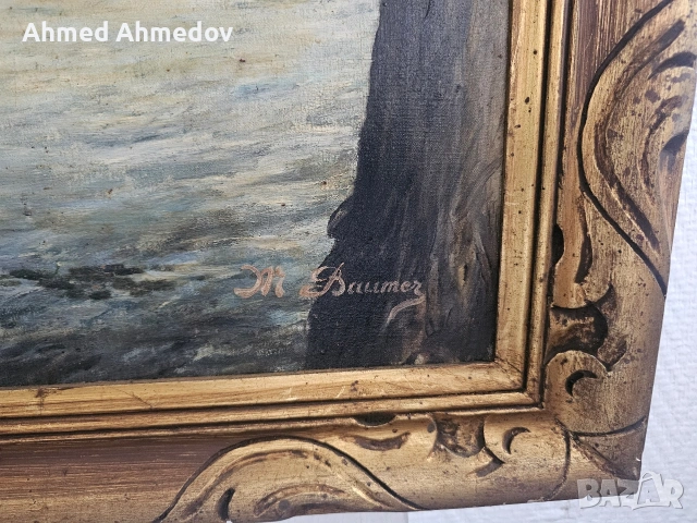 Прекрасна картина масло върху платно , снимка 2 - Антикварни и старинни предмети - 54265828