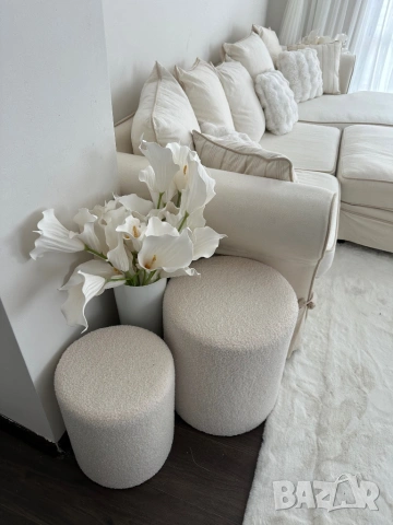 2 бр табуретки, букле , снимка 3 - Дивани и мека мебел - 53666012