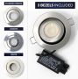 Bright Source Tilt Всичко в едно Превключваема мощност 8w/10 LED Downlight, пакет от 6, снимка 5