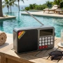 Соларно портативно радио JOC H6108REC-S с Bluetooth, FM радио и MP3 плеър, снимка 1