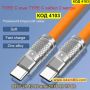 Бързо зареждащ USB Type C към Type C кабел с LED индикатор и 120W мощност - КОД 4103, снимка 1