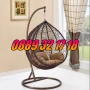 Градинска люлка тип гнездо, люлка гнездо, кафява с кафяви възглавници, снимка 1