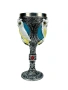 Чаша за вино, изработена от полирезин и метал, снимка 3