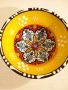 Жълта керамична купичка от Турция, снимка 1 - Антикварни и старинни предмети - 45918800
