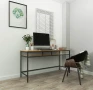 Офис бюро c дървен плот Loft24 21209966 метална рамка офис бюро работна маса, снимка 1