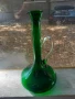 Невероятна голяма зелена кана гарафа декантер, снимка 8