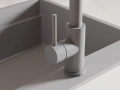 Сив смесител за кухня с изтегляща глава, 2 режима на струя - 9010, снимка 9