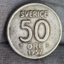 ✅ШВЕЦИЯ - 50 йоре 1957 - СРЕБРО❗, снимка 1