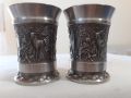 Комплект Немски чаши за ракия от калай Antik * Vintage