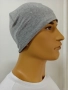 двулицева тънка памучна шапка две лица рае и сиво, снимка 4