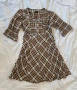 Brown plaid dress , снимка 2