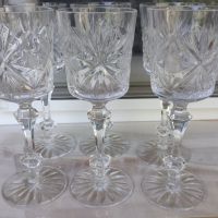 стар кристал чаши за вино  шампанско стари кристални чаши , снимка 4 - Антикварни и старинни предмети - 45275722