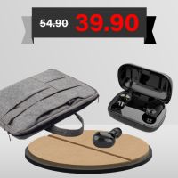 Чанта за лаптоп + Bluetooth слушалки L21 (earbuds), снимка 1 - Чанти - 38786163