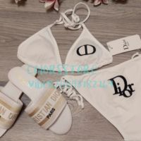 Комплект бял луксозен бански Cristian Dior- VL801m, снимка 1 - Бански костюми - 45759946