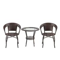 Ратанов комплект Маса и 2 стола, 3 цвята, снимка 5 - Градински мебели, декорация  - 45216147