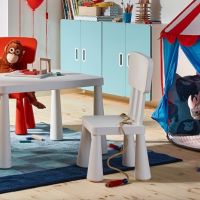 Масичка с две столчета с облегалка, Мамут, Икеа, снимка 5 - Мебели за детската стая - 45381648