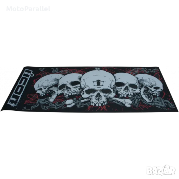 Работен мото килим ICON Absorbent Pit Pad LG SKULL, снимка 1