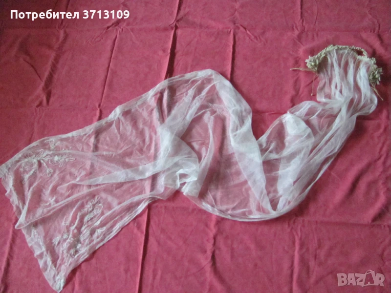 19век воал и венче за булка, снимка 1