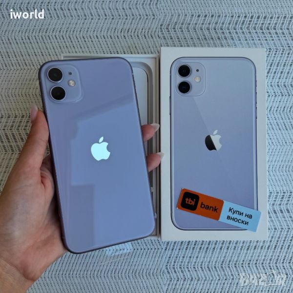 НОВ❗️256гб❗️ iPhone 11 ❗️Лизинг от 30лв/м ❗️ Purple ❗️Лилав 100% батерия❗️ Гаранция, снимка 1