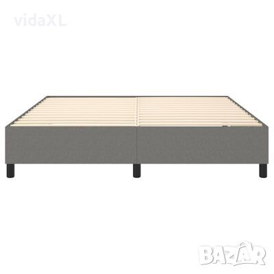 vidaXL Боксспринг рамка за легло тъмносиво 160x200 см плат(SKU:3120871, снимка 1