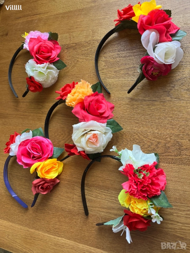 Диадема с цветя за народни танци, снимка 1