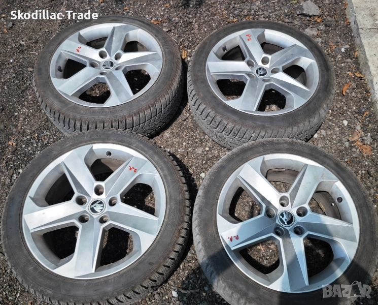 Оригинални алуминиеви джанти за Шкода/Skoda Октавия/Octavia VRS 17" Dorado+гуми, снимка 1