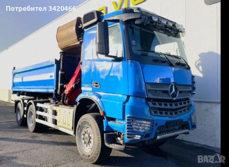 Кран Самосвал Mercedes Arocs 3342, снимка 1