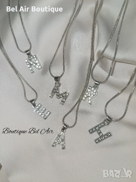 Колие с буква, бижута с буква, колиета, снимка 1