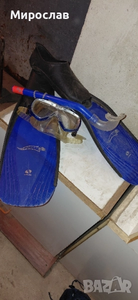 Плавници,маска и шнорхел, снимка 1