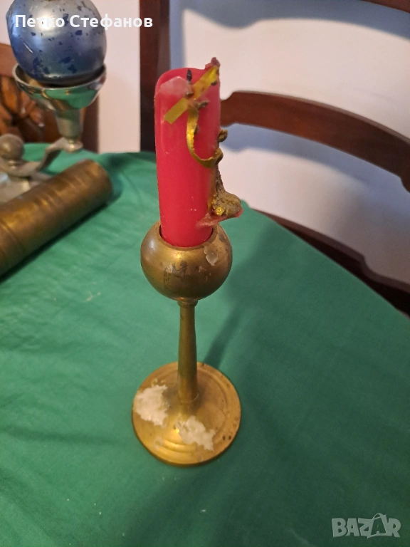 бронзов свещник, снимка 1