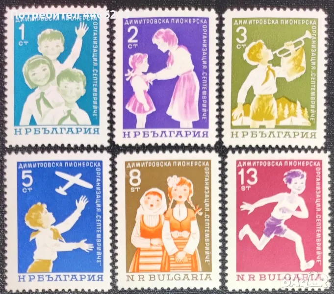 България, 1965 г. - пълна серия чисти марки, 5*6, снимка 1