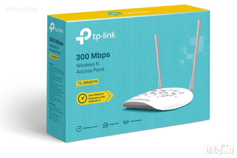 TP-LINK TL-WA801N 300 Mbps безжична N точка за достъп, снимка 1