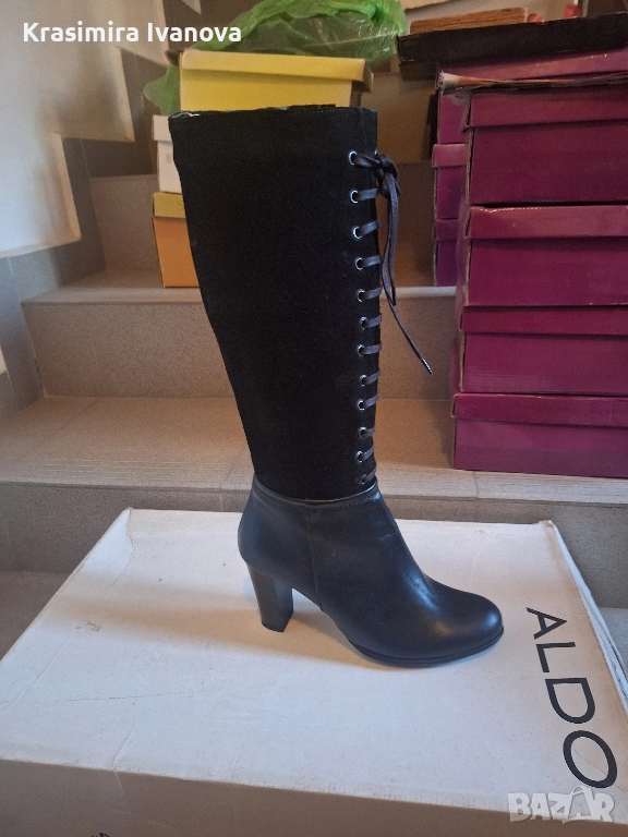 нови ботуши на Габина естествена кожа и естествен велур , снимка 1