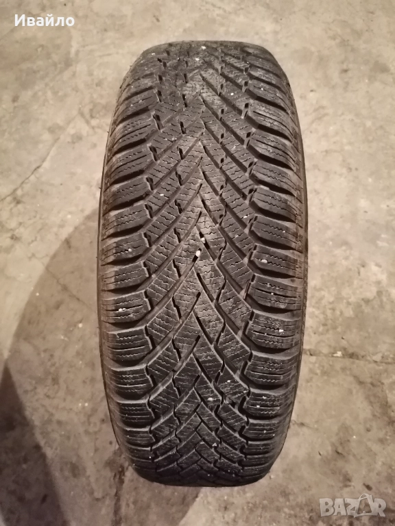 Продавам 1 брой зимна гума 195.65.15 дот 2019 Контентал , снимка 1