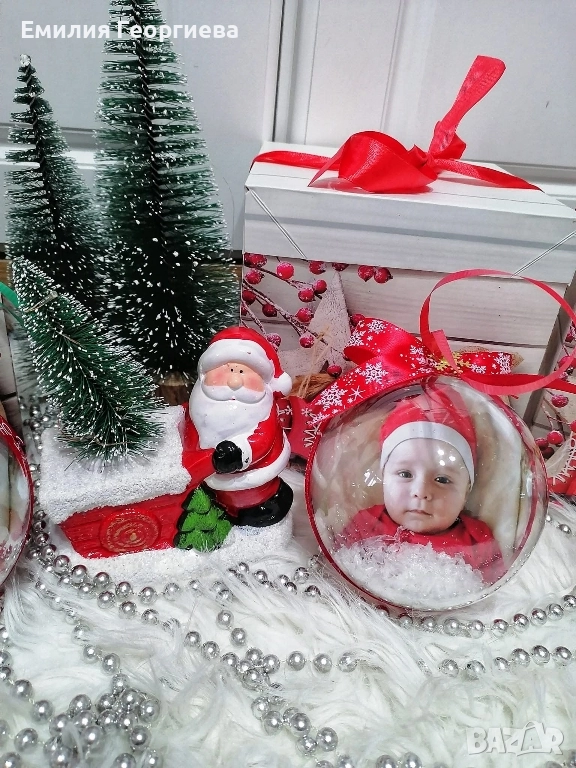 Коледни топки със снимки на най ниски цени , снимка 1