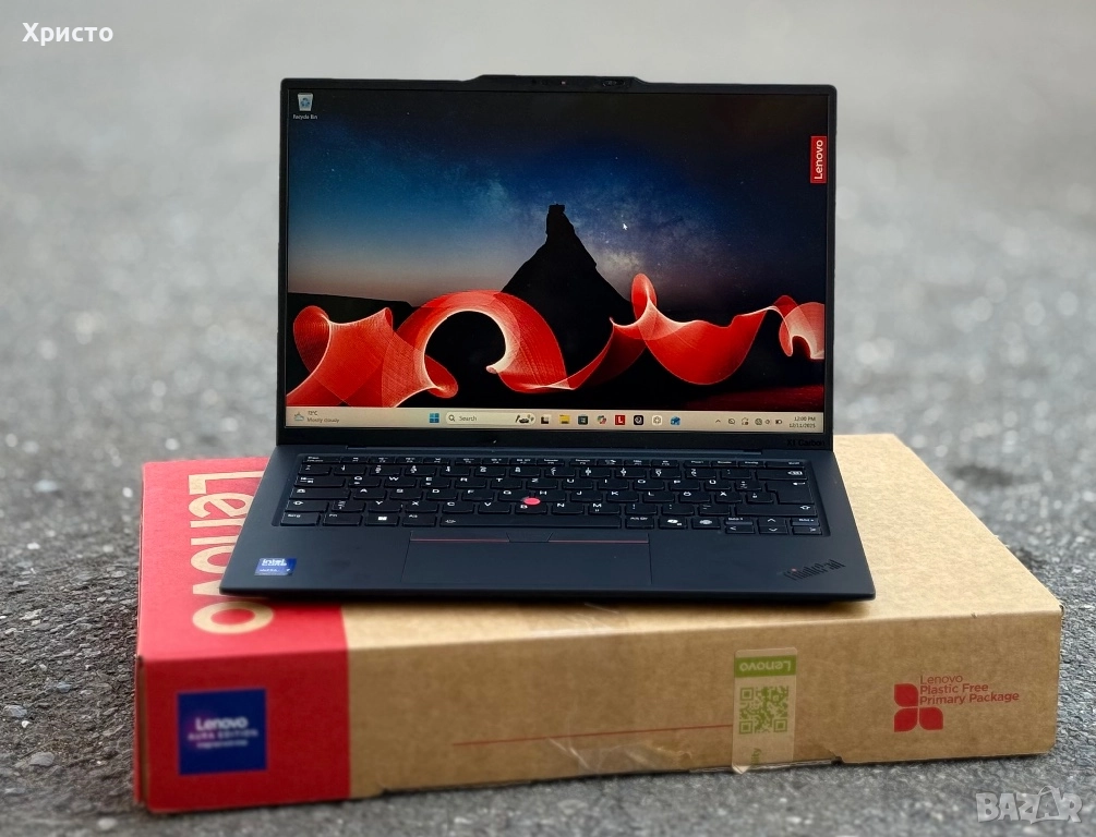 ПЕРФЕКТЕН!!! Лаптоп Lenovo ThinkPad X1 Carbon Gen 13 – Ultra 7, 32GB RAM, 1TB, Touch , снимка 1