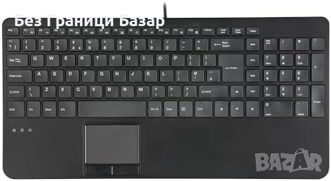 Нова Компактна Клавиатура с Тъчпад + USB Хъбове, Поддръжка Windows, снимка 1