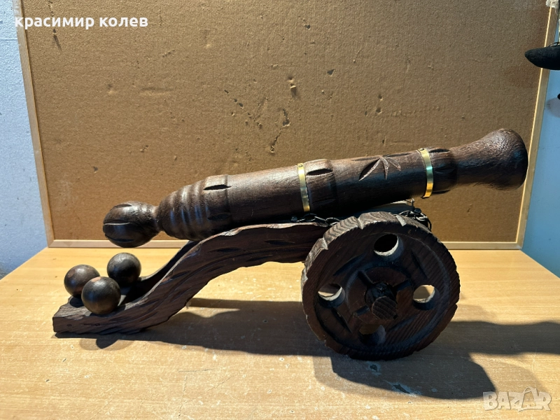 дървено оръдие сувенир, снимка 1