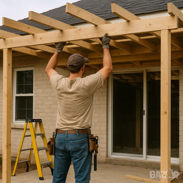 Изграждане на дървени конструкции – Навеси, Веранди, Тераси, Гаражи  и други., снимка 1