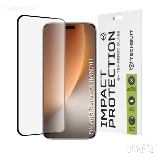 Honor Magic 8 Pro / 3D ЦЯЛО ЛЕПИЛО Извит стъклен протектор за екран, снимка 1