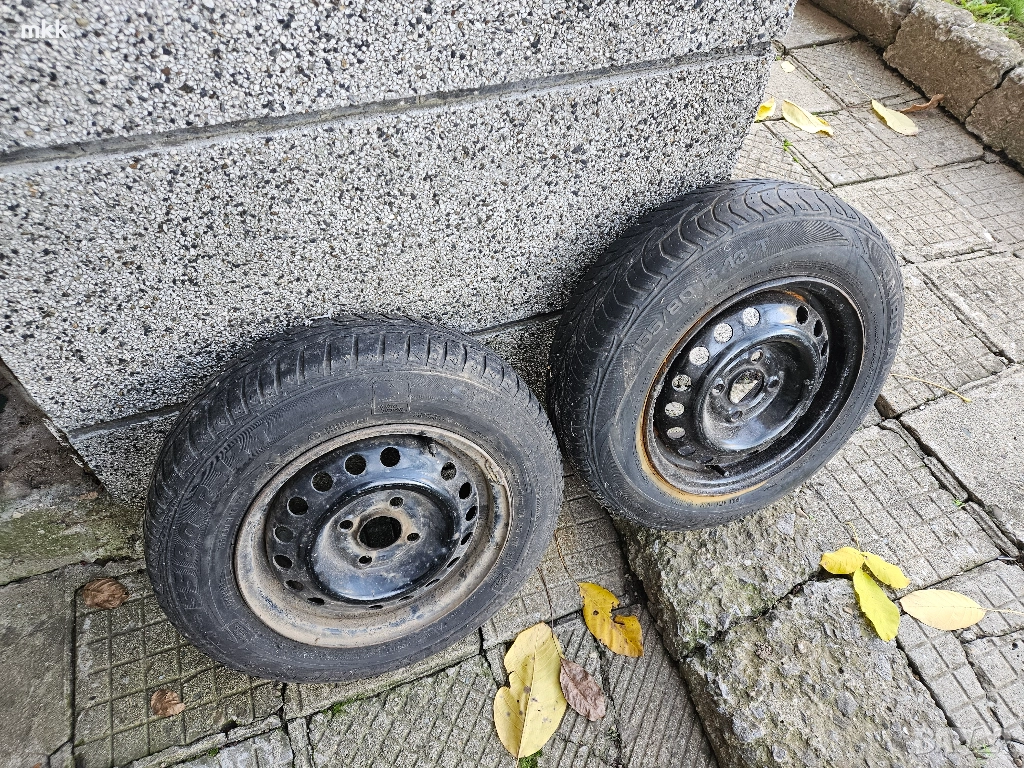 Гуми с джанти  - 155/80/R13; 4x100; ф56 – 2бр., снимка 1