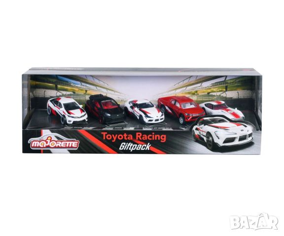 Majorette - Комплект коли Toyota Racing, 5 броя, 7.5 см, снимка 1 - Коли, камиони, мотори, писти - 45586364