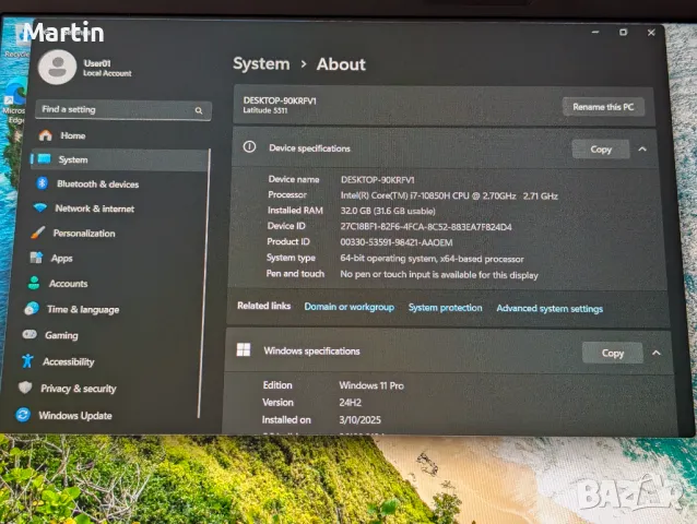 (3989лв. нов) Dell Latitude 5511 [MX250, i-7, 32GB RAM], снимка 12 - Лаптопи за работа - 50099567