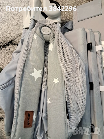 Немска кошара Hauck Play N Relax Center stars 120х60 + сгъваем матрак, снимка 7 - Кошарки - 53926004