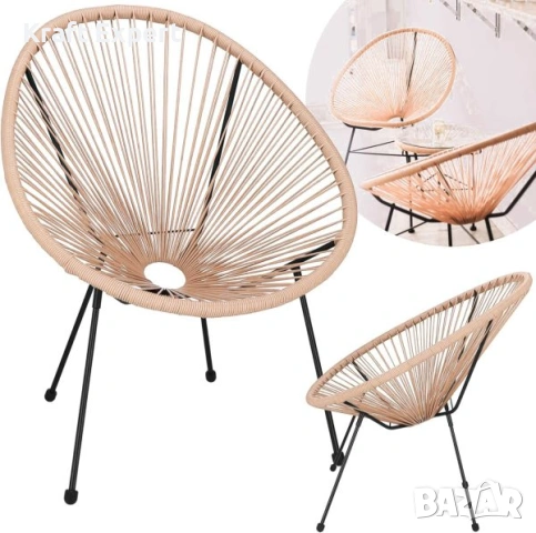 Градински стол Acapulco – дизайнерски стол за интериор и екстериор, снимка 9 - Градински мебели, декорация  - 53699354