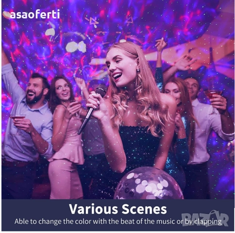 Детска нощна лампа, звезден проектор, снимка 5 - Играчки за стая - 52059838