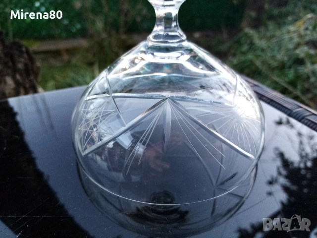 Български кристален сервиз за шампанско, снимка 6 - Сервизи - 53694966